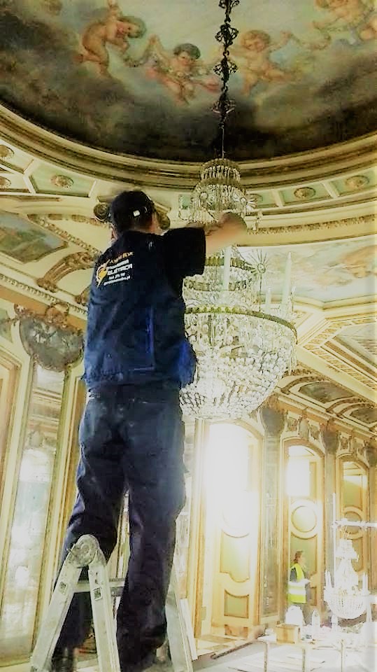 Remodelação de iluminação no Palácio de Queluz