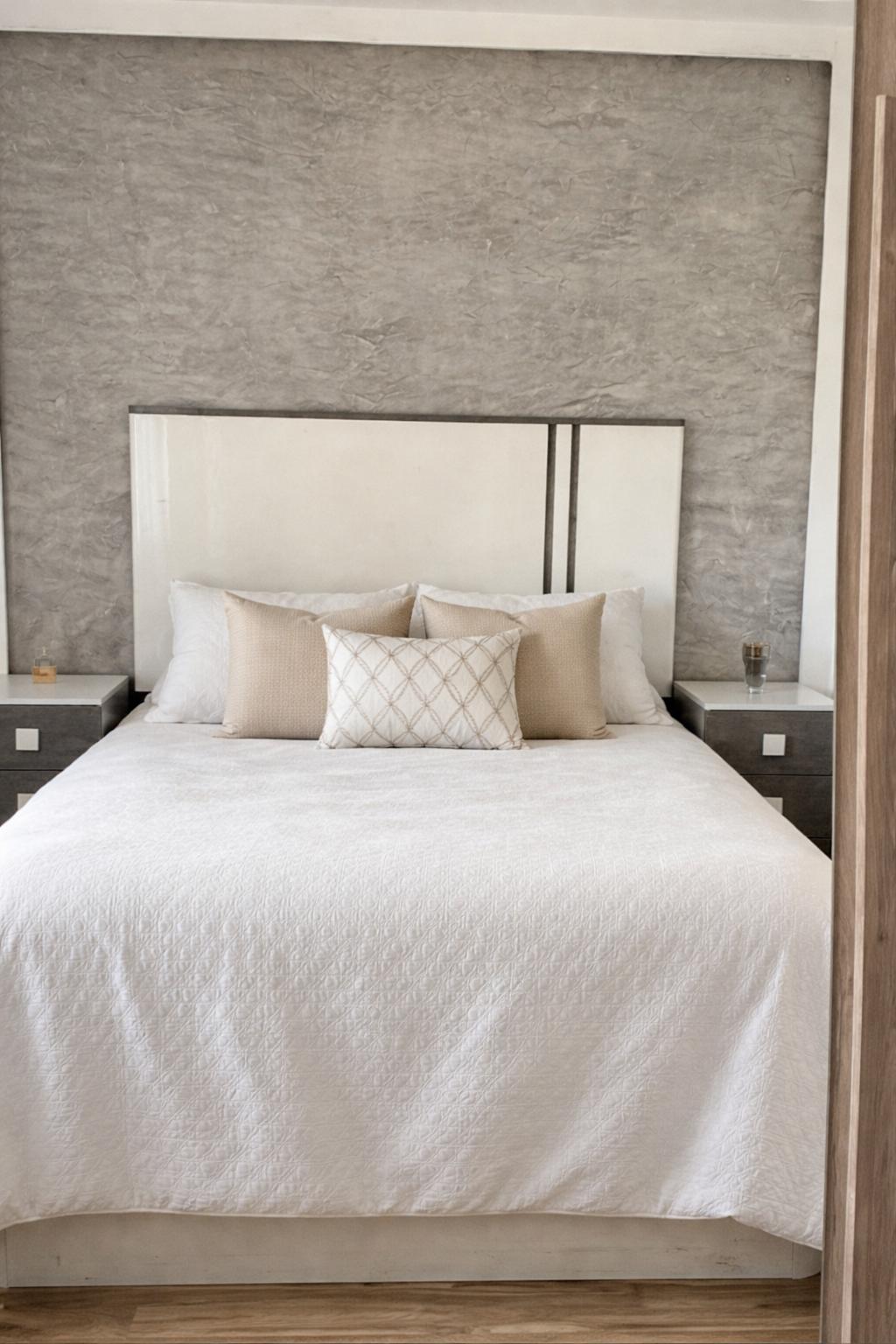 Lindo estuque veneziano cor cinza