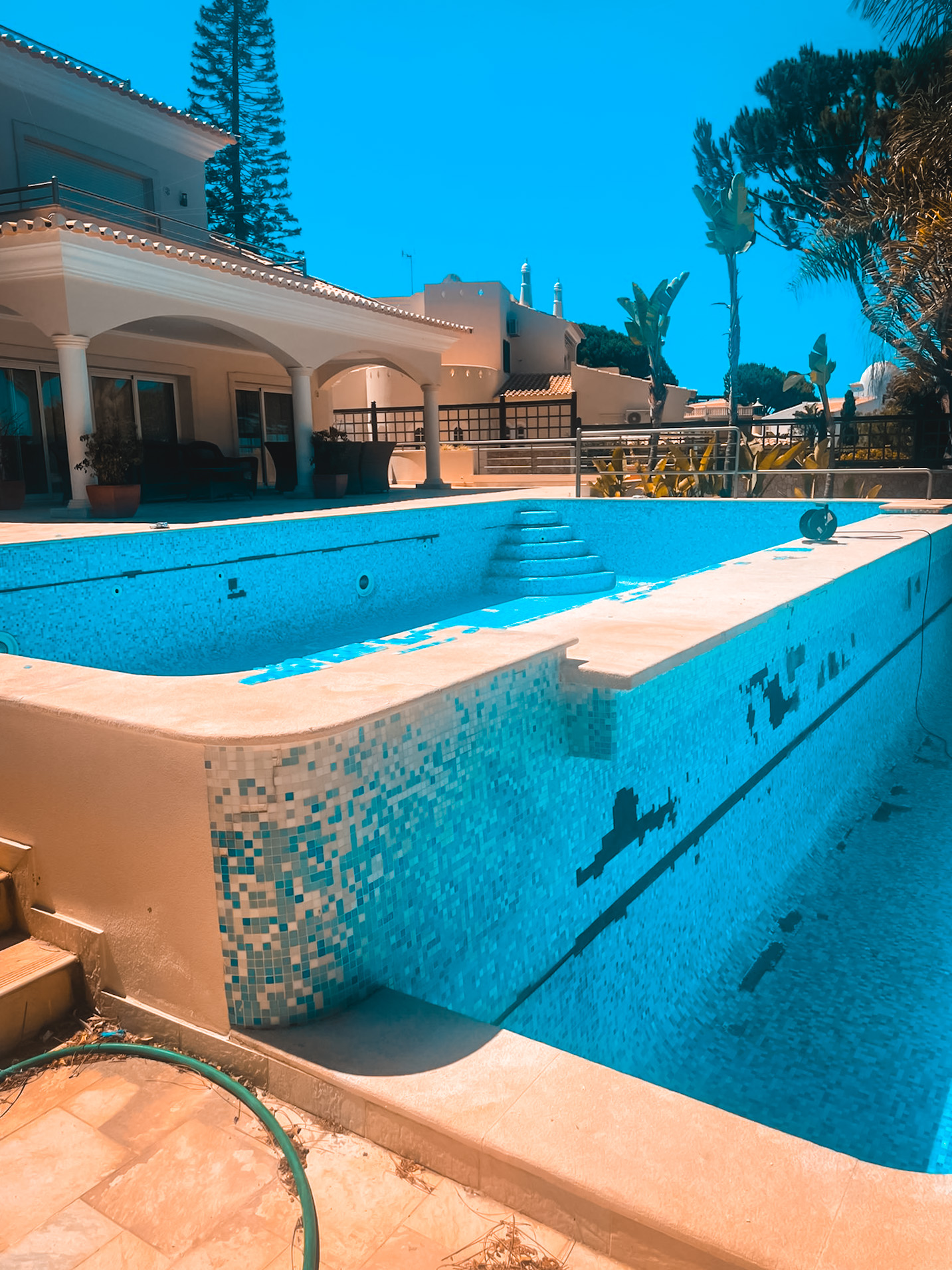 Pavimentação de piscina