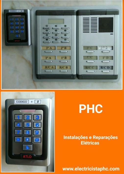 Codigo Exterior abertura trinco elétrico Porta Entrada Condominio