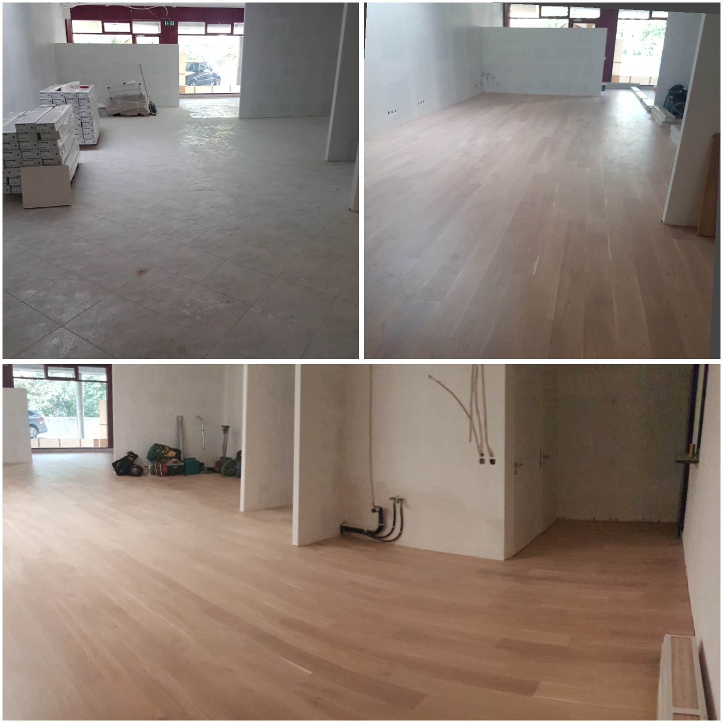 Assentamento de soalho colado