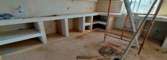 Execução de cozinha tradicional.