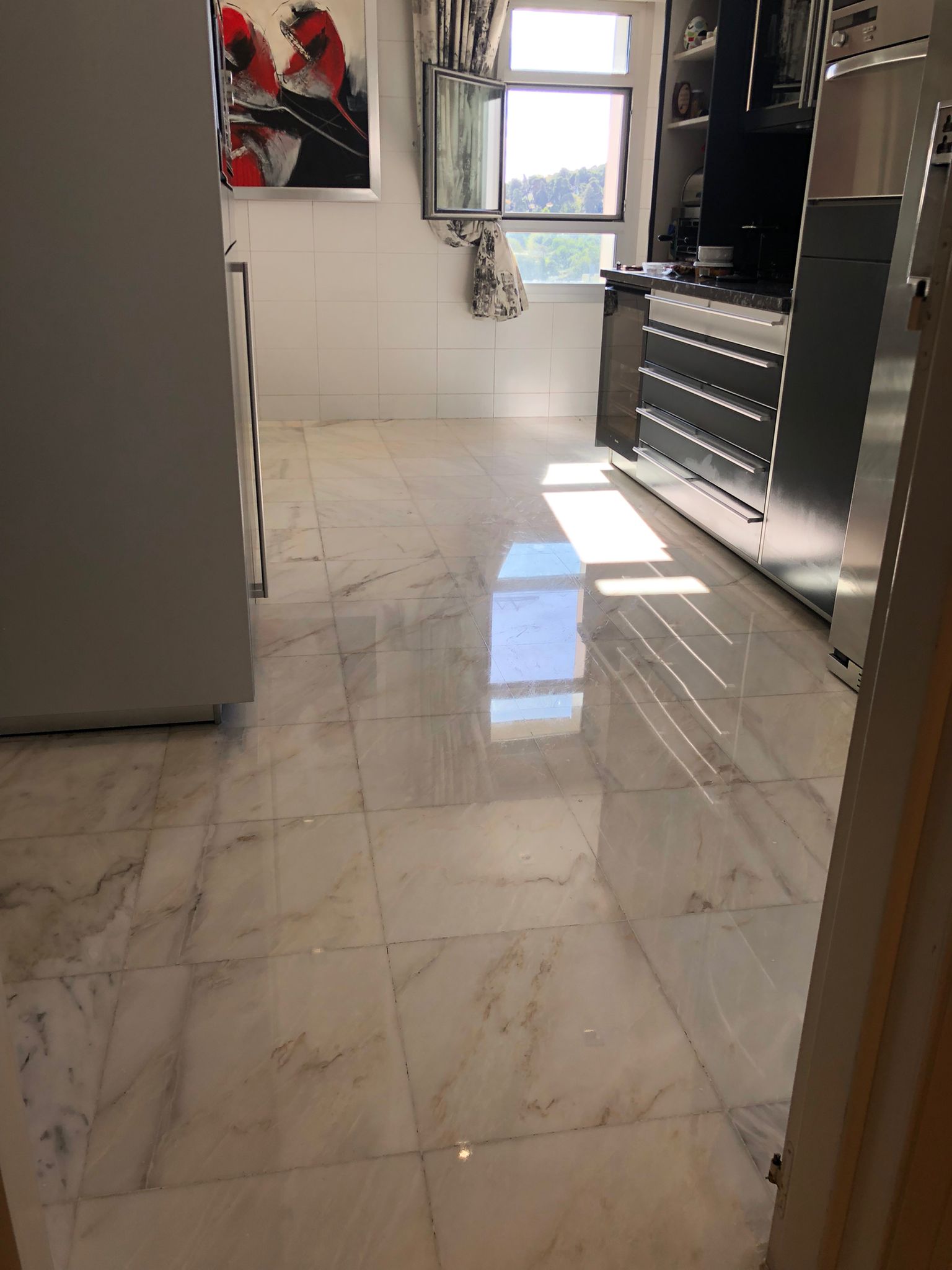 polimento em cozinha