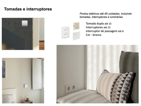 Tomadas e interruptores
