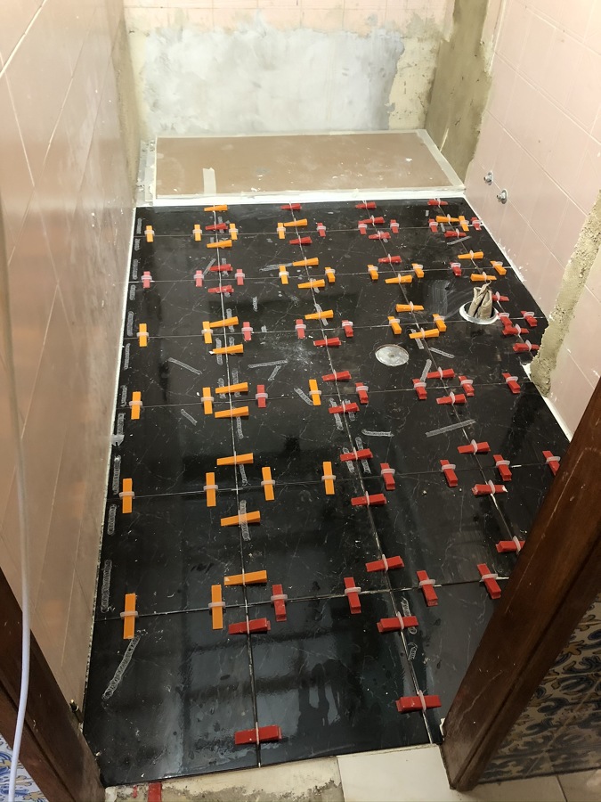 Aplicação do pavimento