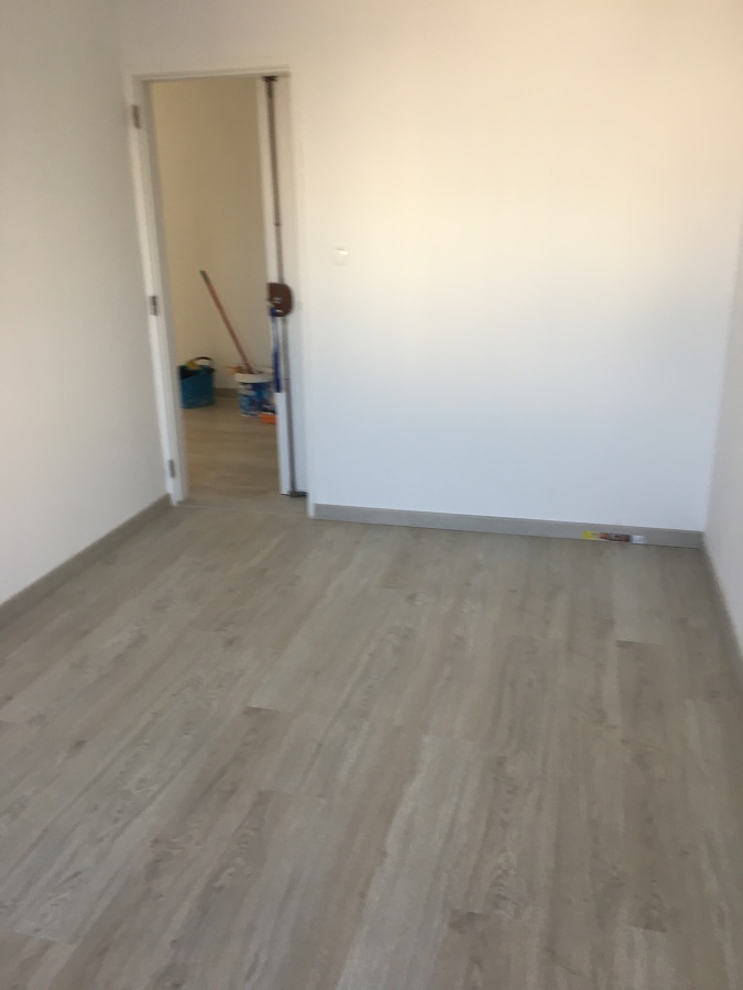 Assentamento de chão flutuante e pintura