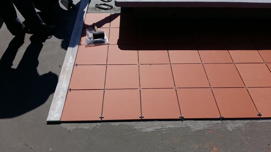 colocação de tijoleira