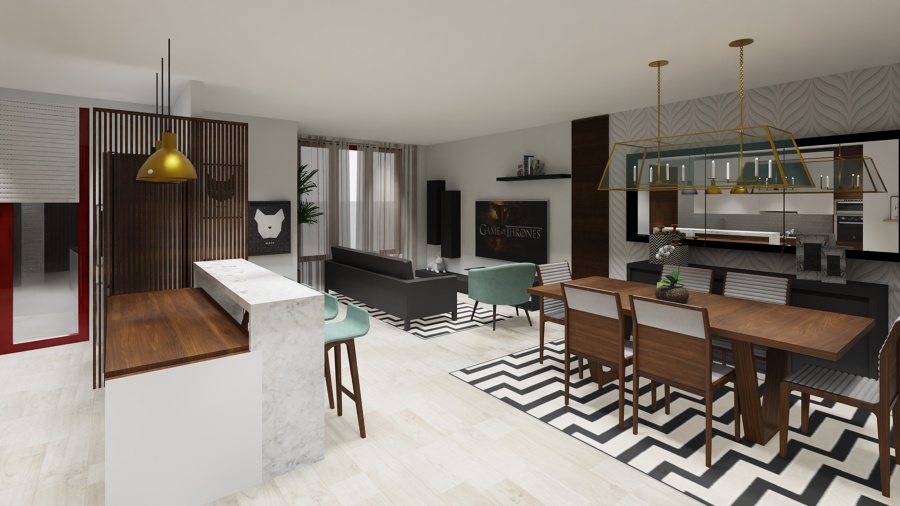 Open Space- cozinha e sala