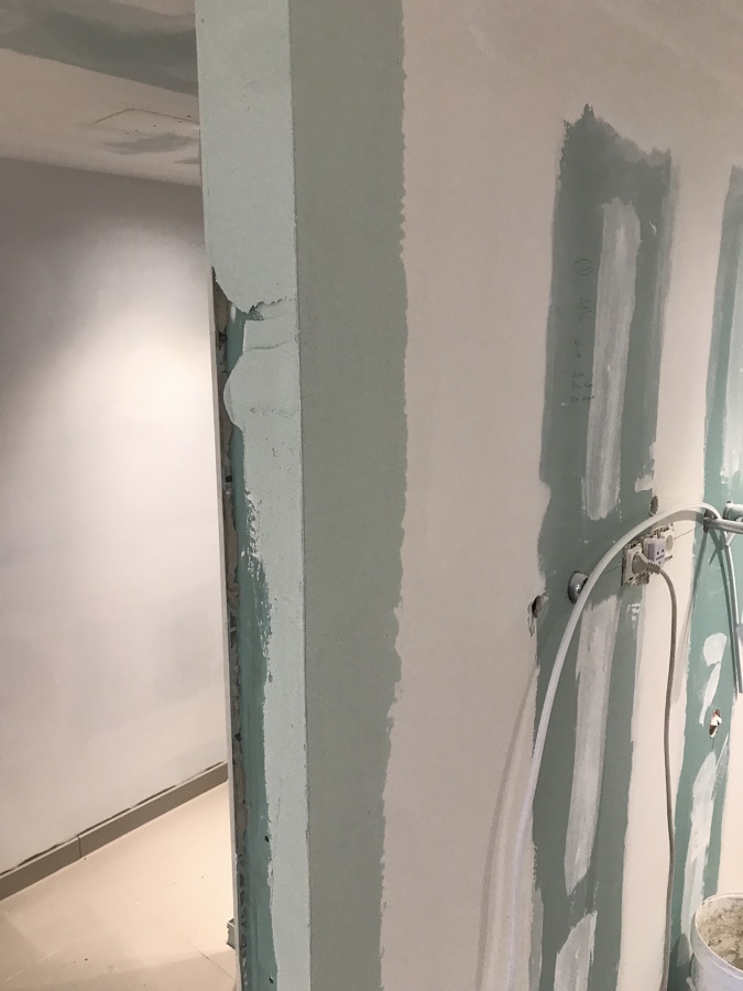 Parede para pia da casa de banho.