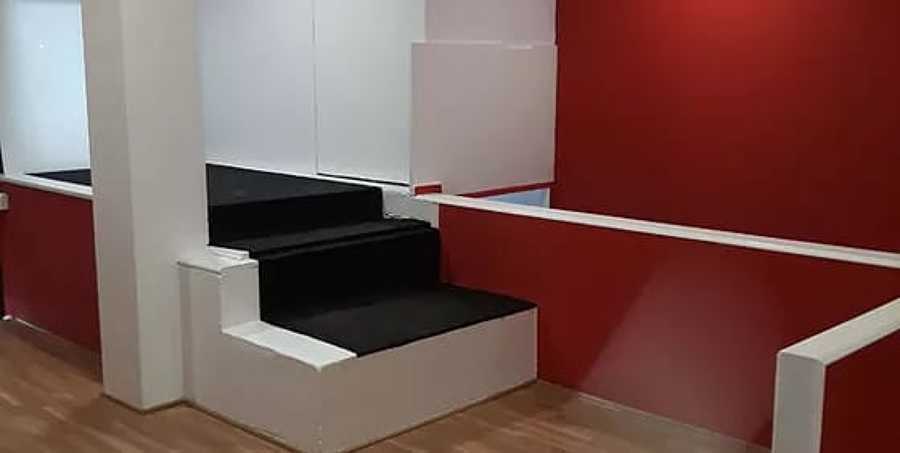 pintura e piso flutuante