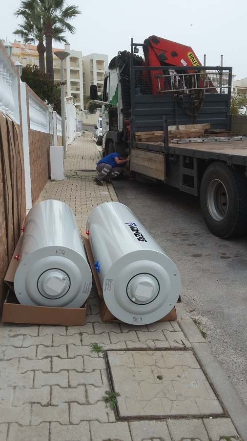 Preparação do camião grua