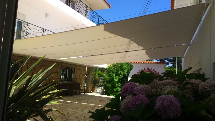 sombreamento em grande escala correr em arames