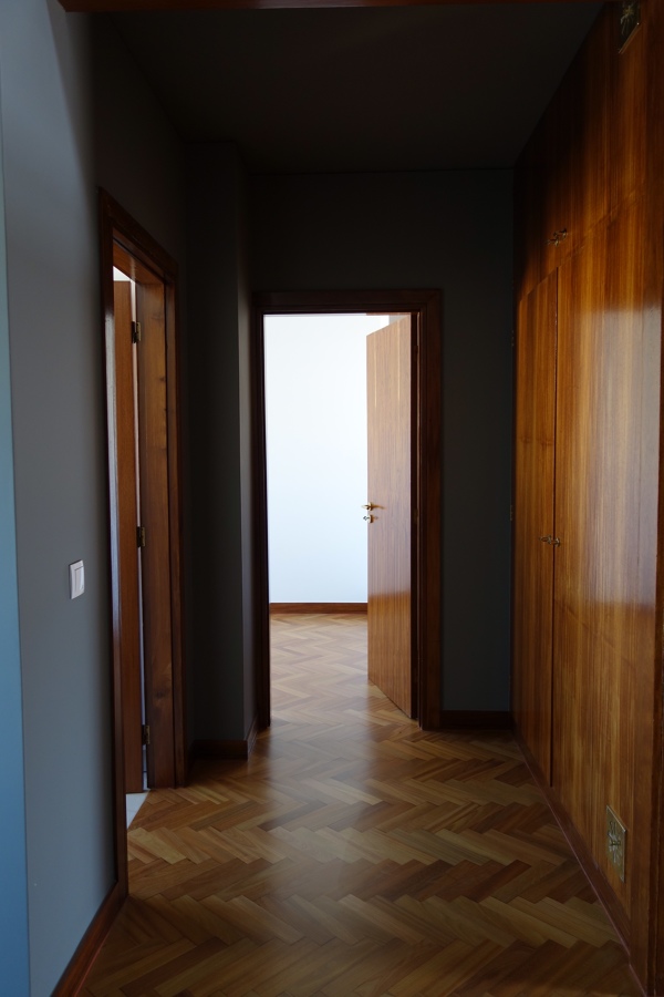 vista hall sala, cozinha e quarto norte