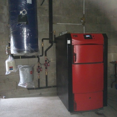 Caldeira a lenha chama invertida