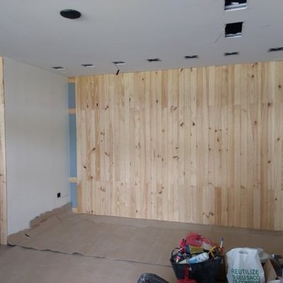 Intalação lambri e pintura