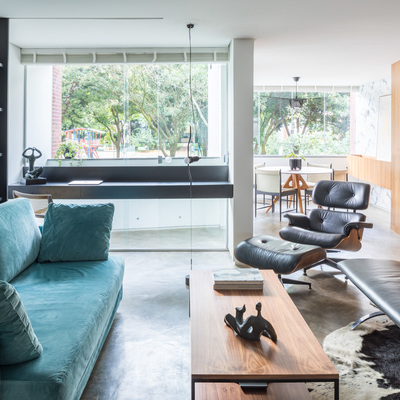 Sala de estar ampliada e zona de refeição