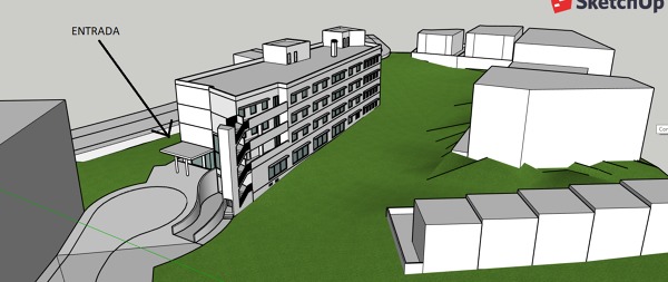 Imagem 3D da Residencia Sénior