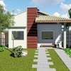 Jardim de raiz com passadiço