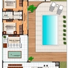 Casa moderna com telhado escondido