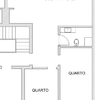 Cozinha, wc, hall sala e quarto